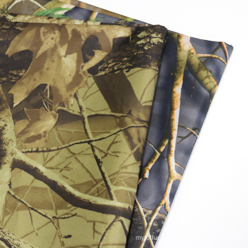 Tissu imperméable de camouflage en polyester en revêtement en argent